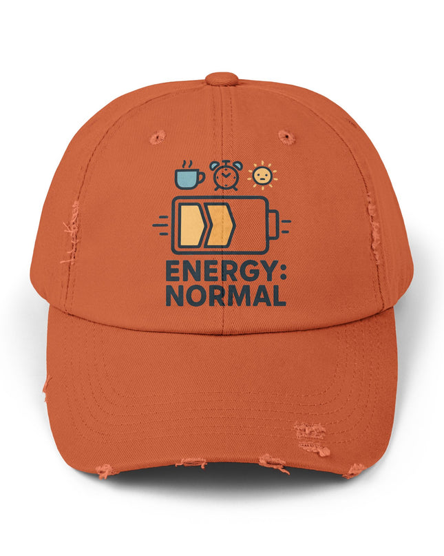 "Energy normal" Unisex Distressed Cap