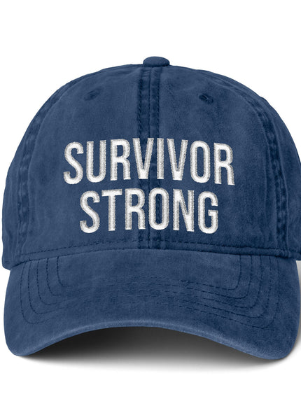 "Survivor Strong" Women's Pigment-Dyed Cap with Fashion Undervisor (Embroidery)