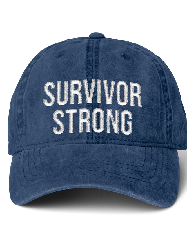 "Survivor Strong" Women's Pigment-Dyed Cap with Fashion Undervisor (Embroidery)
