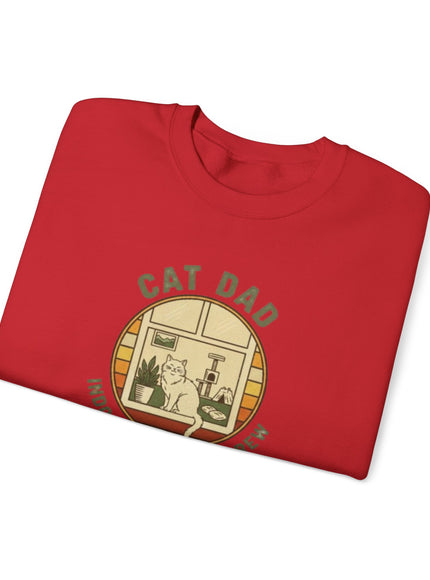 "Cat Dad Indoor Adventure Crew" Unisex Adult Sweatshirt