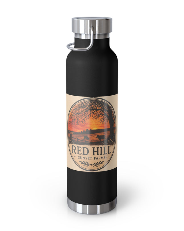 "Red Hill Sunset Farms" Copper Vacuum Insulated Bottle, 22oz