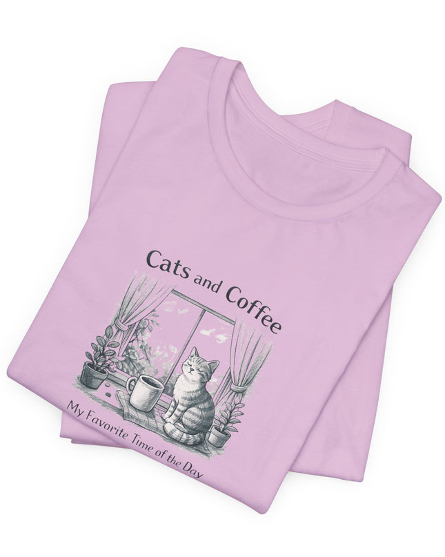 "Cats and Coffee" Unisex Jersey Short Sleeve Tee
