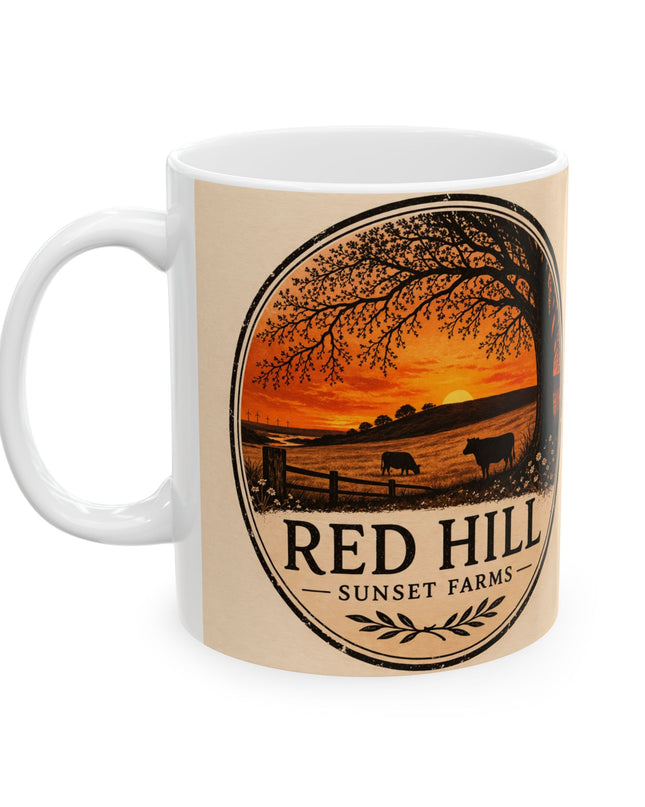 "Red Hill Sunset Farms" Ceramic Mug, (11oz, 15oz)