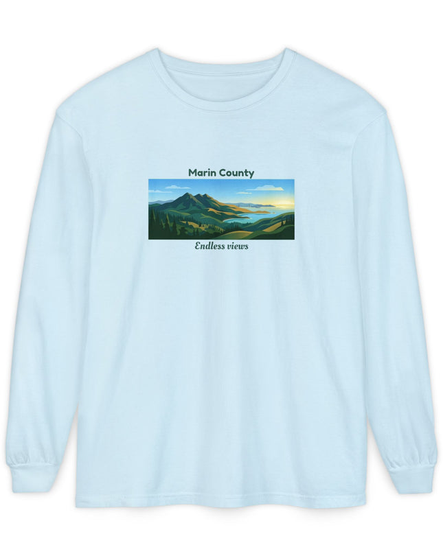 "Marin County - Endless Views" Unisex Garment-dyed Long Sleeve T-Shirt