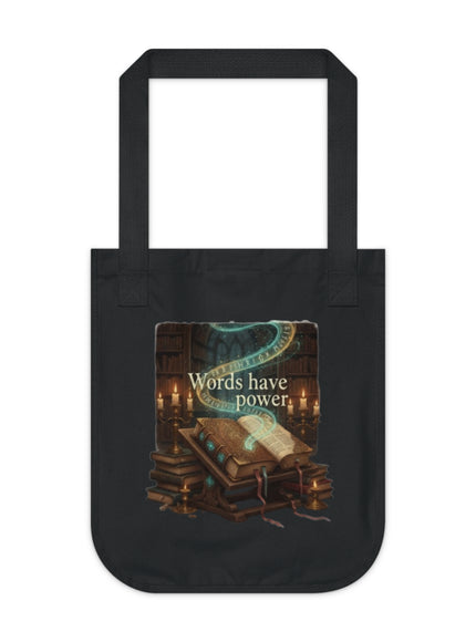 "Words Have Power" Organic Canvas Tote Bag