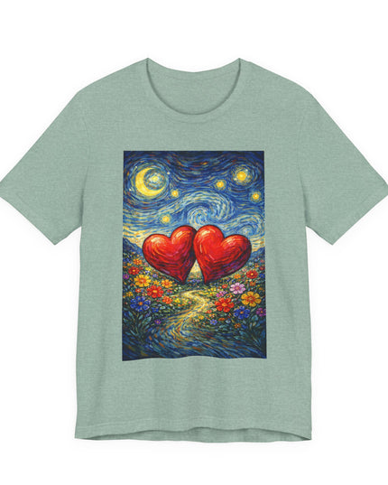 "Valentine's Day - Vincent Van Gogh Style" Unisex Jersey Short Sleeve Tee