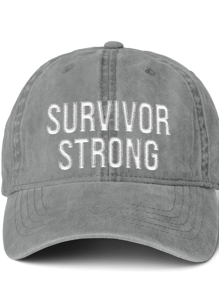 "Survivor Strong" Women's Pigment-Dyed Cap with Fashion Undervisor (Embroidery)