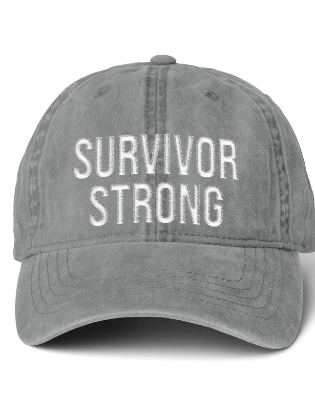 "Survivor Strong" Women's Pigment-Dyed Cap with Fashion Undervisor (Embroidery)