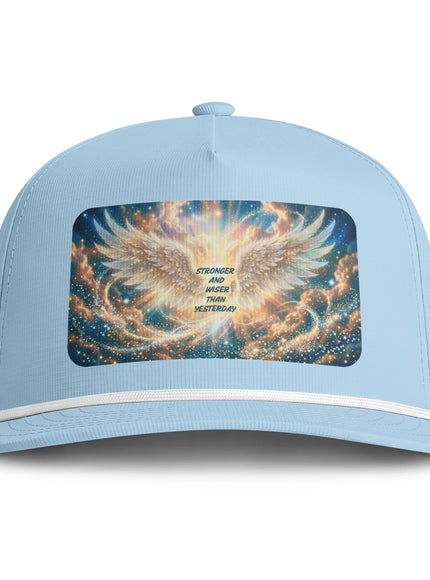 "Stronger and Wiser than Yesterday" Sunwashed Rope Cap