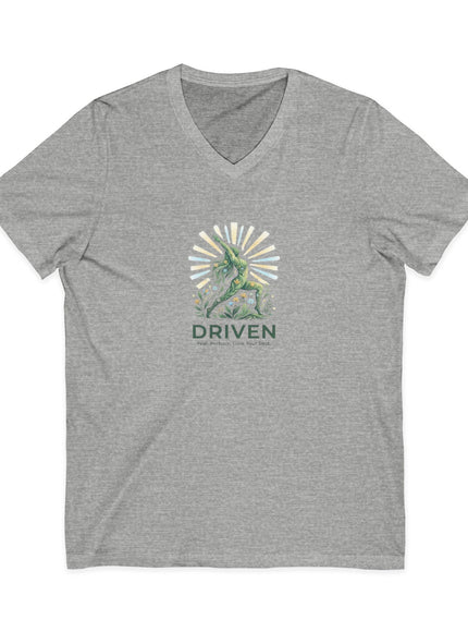"Driven" Unisex Jersey Short Sleeve V-Neck Tee