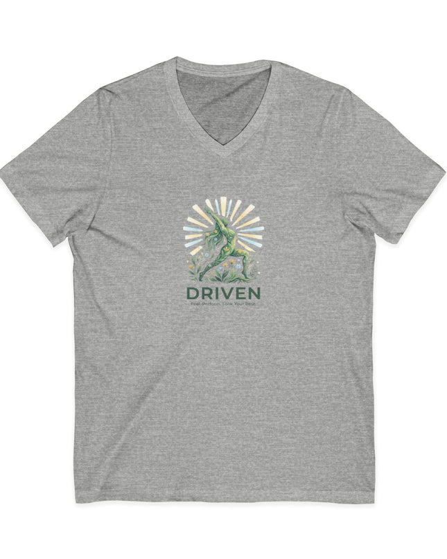 "Driven" Unisex Jersey Short Sleeve V-Neck Tee