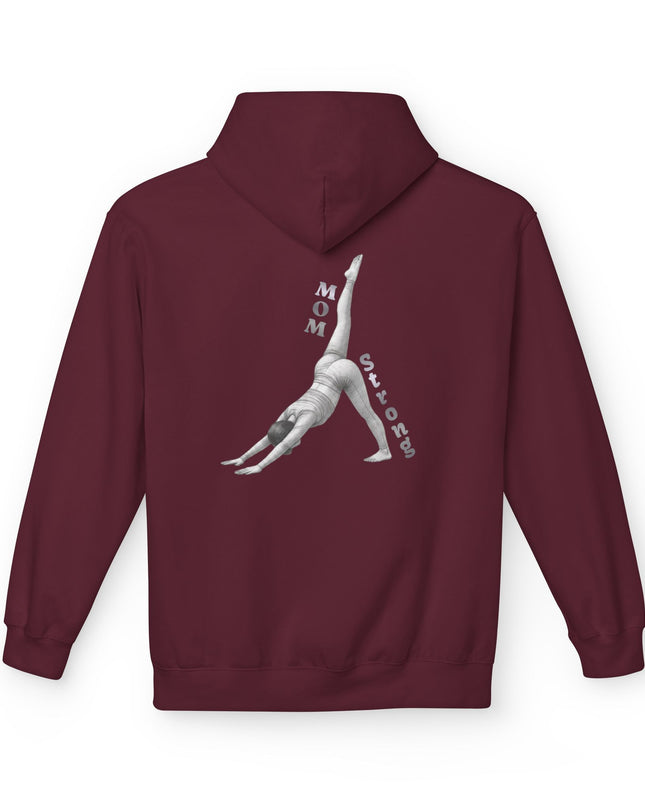 "Mom Strong Pilates" (Lighter ink on both sides) Unisex Midweight Softstyle Fleece Hoodie