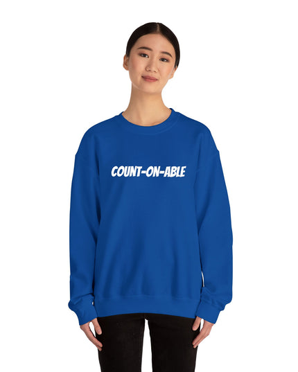 "Count-on-able" Unisex Embroidered Sweatshirt