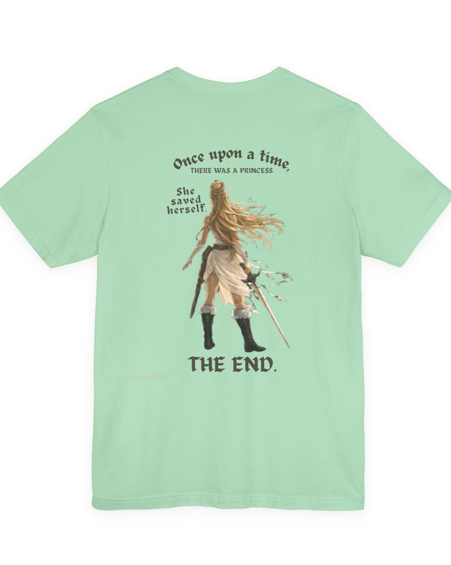 "She Saved Herself" (ink both sides) Unisex Jersey Short Sleeve Tee