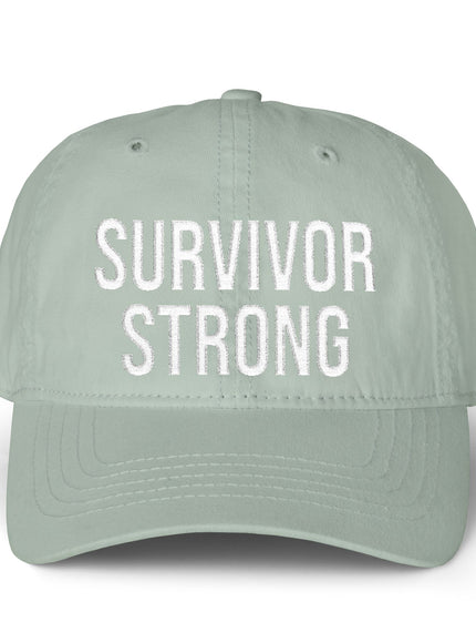 "Survivor Strong" Women's Pigment-Dyed Cap with Fashion Undervisor (Embroidery)