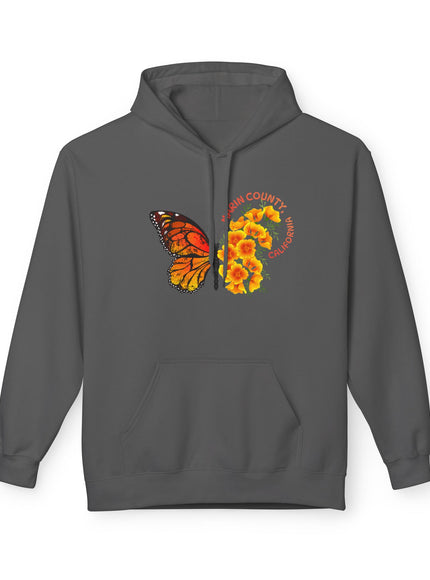 "Butterflies and Poppies Marin County, California" Unisex Midweight Softstyle Fleece Hoodie
