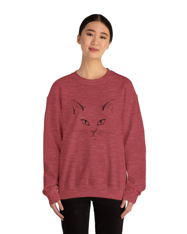 "Cat Face Sketch" Unisex Adult Sweatshirt