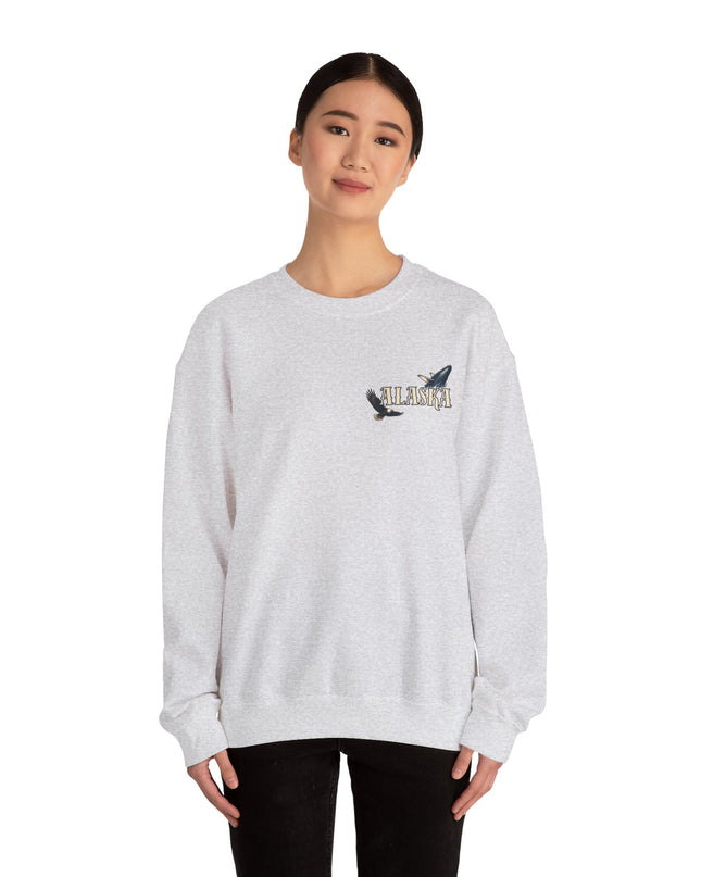 "Alaska" (Ink front and back) Unisex Heavy Blend Crewneck Sweatshirt