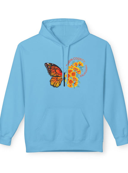 "Butterflies and Poppies Marin County, California" Unisex Midweight Softstyle Fleece Hoodie