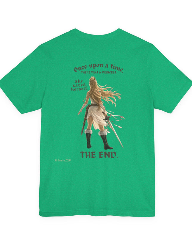 "She Saved Herself" (ink both sides) Unisex Jersey Short Sleeve Tee