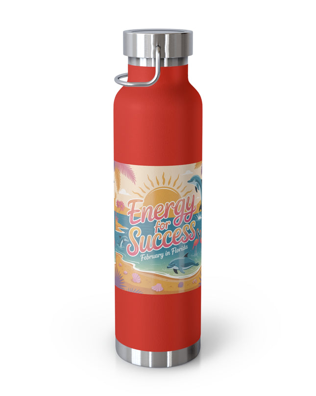 "February in Florida, Energy for Success" Copper Vacuum Insulated Bottle, 22oz