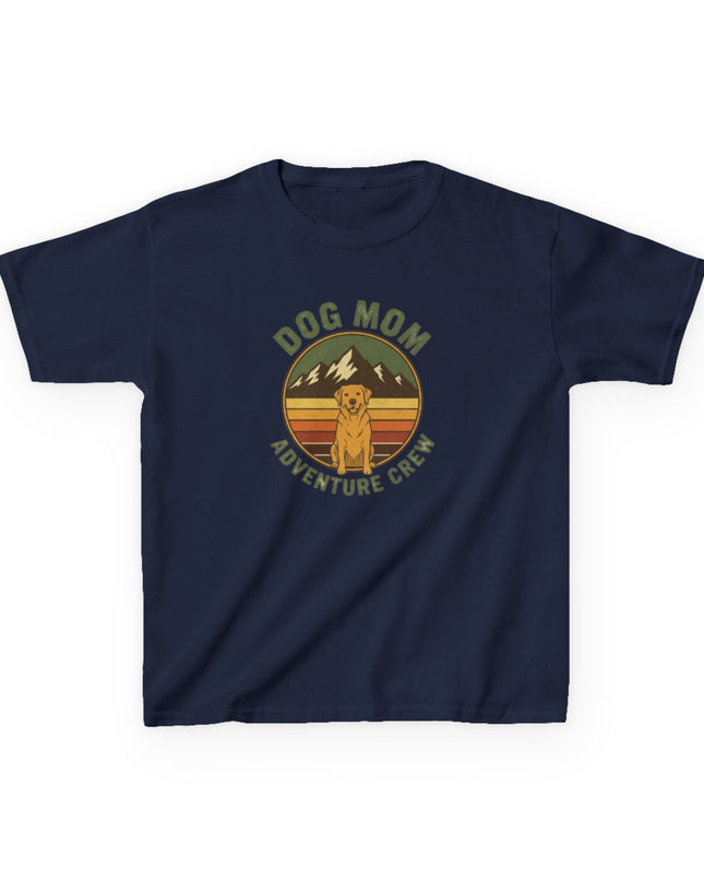"Dog Mom Adventure Crew" Kids Heavy Cotton Tee