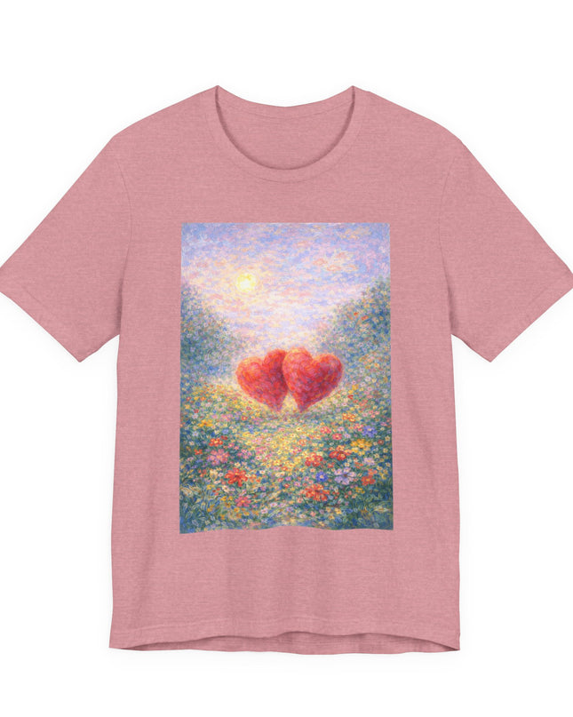 "Valentine's Day - Monet Style" Unisex Jersey Short Sleeve Tee
