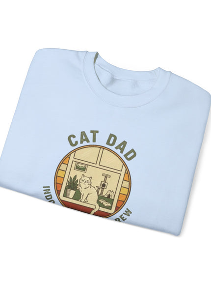 "Cat Dad Indoor Adventure Crew" Unisex Adult Sweatshirt