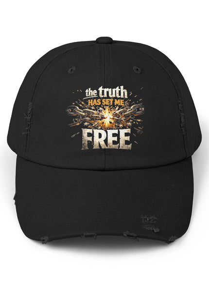 "The Truth Will Set You Free" Unisex Distressed Cap