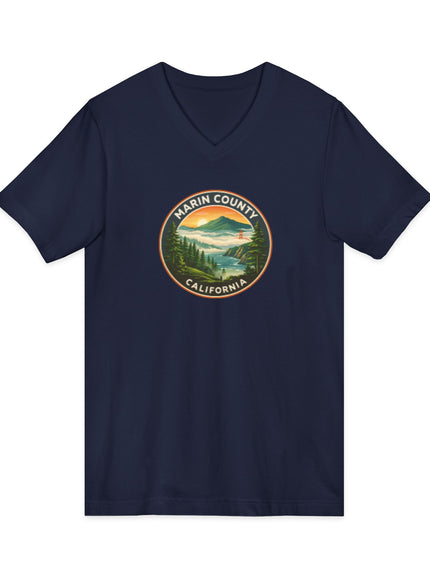 "Above the fog" Unisex Jersey Short Sleeve V-Neck Tee