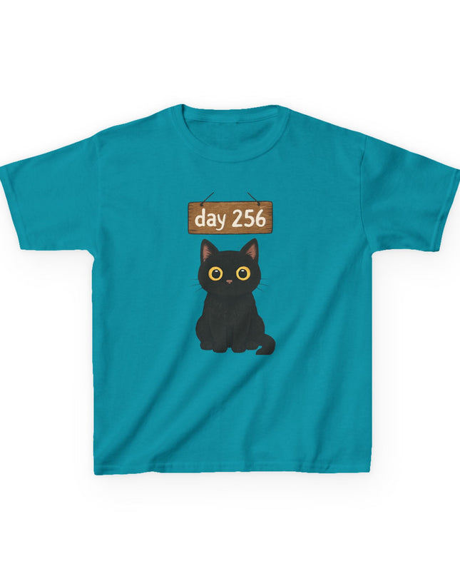 Day 256, no blinking black cat Kids Heavy Cotton Tee by Gildan 5000B