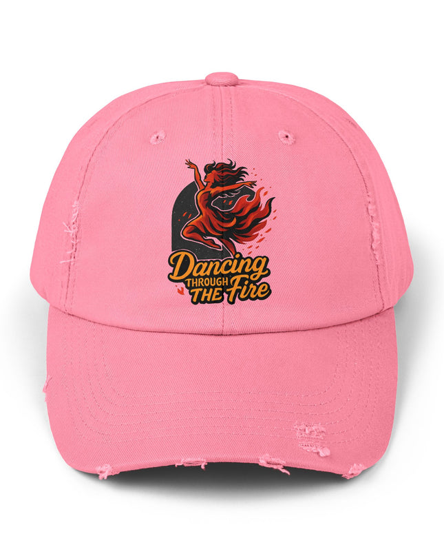 "Dancing through the fire" Unisex Distressed Cap