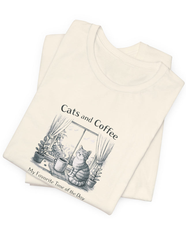 "Cats and Coffee" Unisex Jersey Short Sleeve Tee