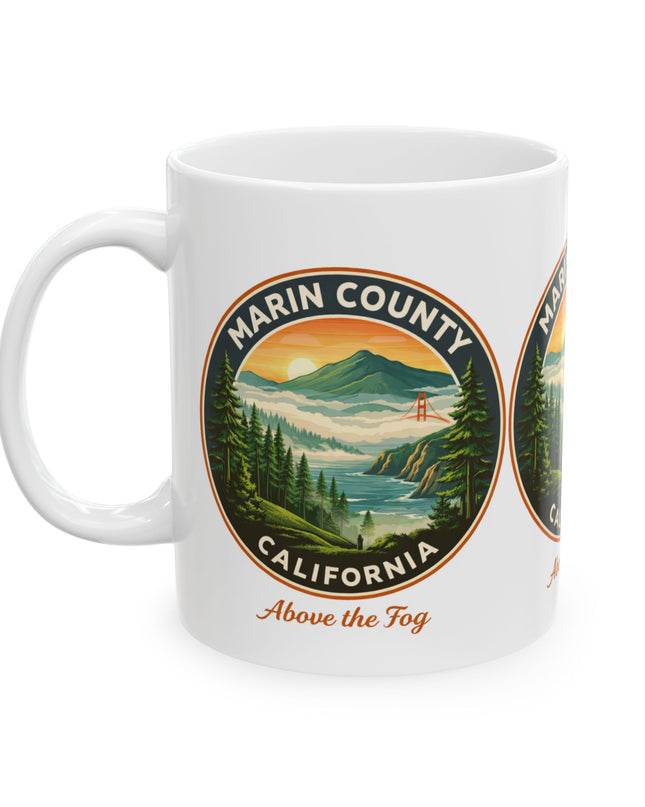 "Marin County, Above the Fog" Ceramic Mug, (11oz, 15oz)