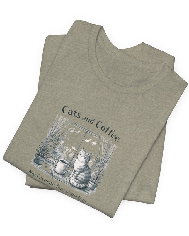 "Cats and Coffee" Unisex Jersey Short Sleeve Tee