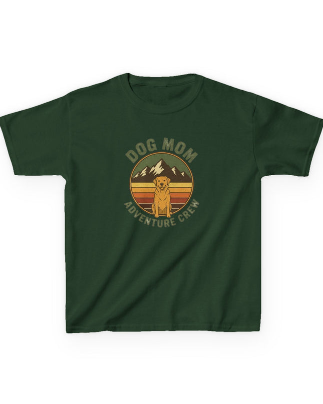 "Dog Mom Adventure Crew" Kids Heavy Cotton Tee