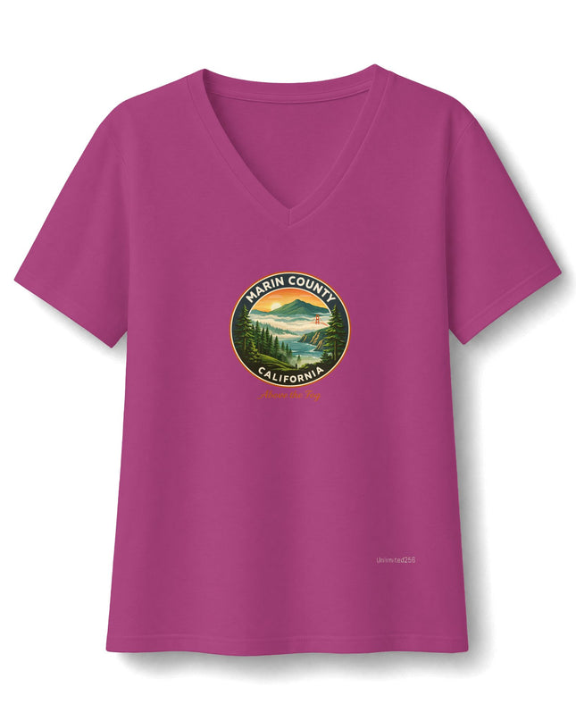 "Above the Fog" Women's Relaxed Jersey Short Sleeve V-Neck Tee