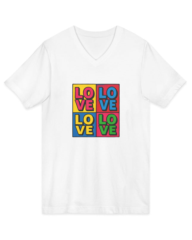 "Love, (Andy Warhol style)" Ladies' V-Neck T-Shirt