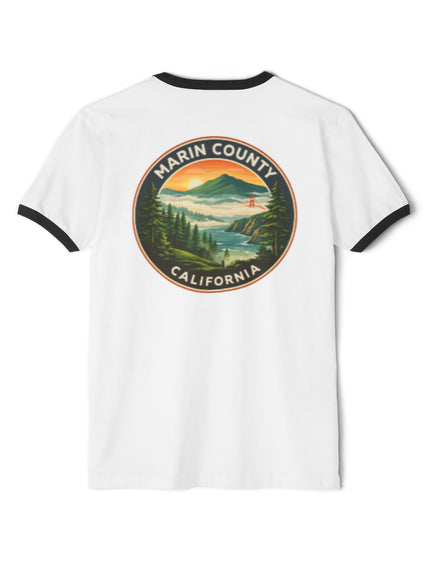 "Marin County - Above the Fog - No Text" Unisex Cotton Ringer T-Shirt