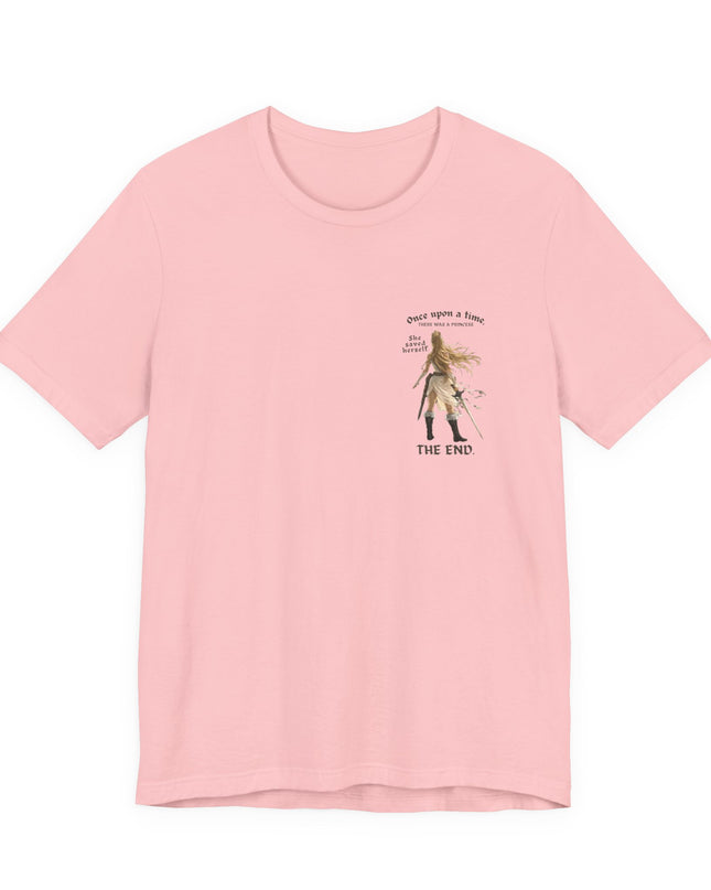 "She Saved Herself" (ink both sides) Unisex Jersey Short Sleeve Tee