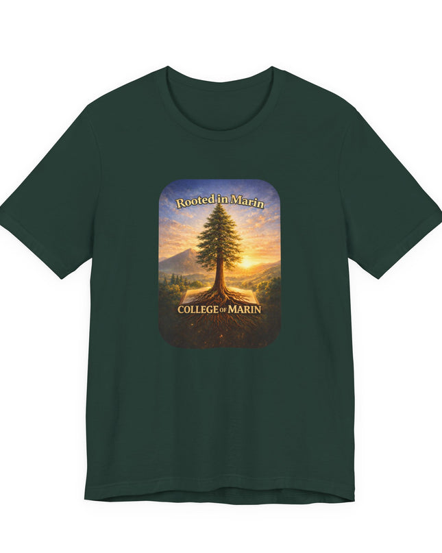 "Rooted in Marin, College of Marin" Unisex Jersey Short Sleeve Tee