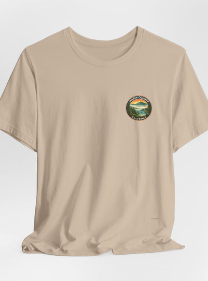 "Marin County - Above the Fog - No Text" (2-sided) Unisex Jersey Short Sleeve Tee