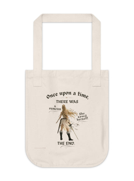 "She Saved Herself" Organic Canvas Tote Bag