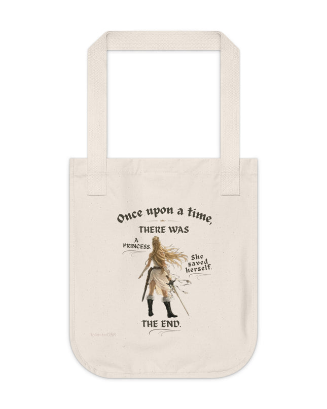 "She Saved Herself" Organic Canvas Tote Bag