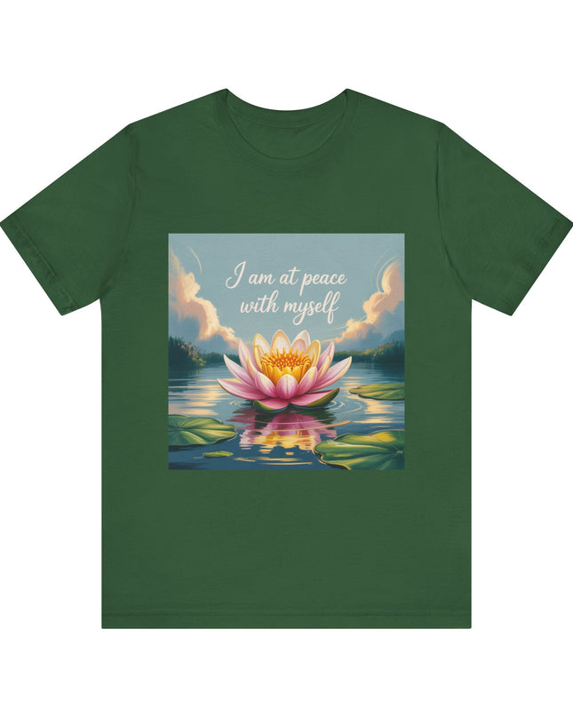 "I am at Peace with Myself" Women's and Men's Jersey Short Sleeve Tee