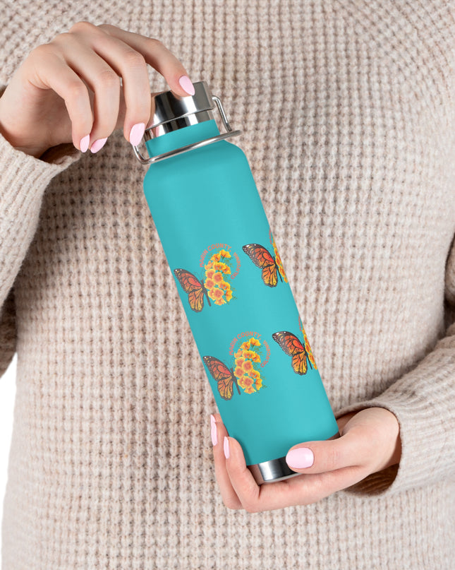 "Butterflies and Poppies Marin County, California" Copper Vacuum Insulated Bottle, 22oz