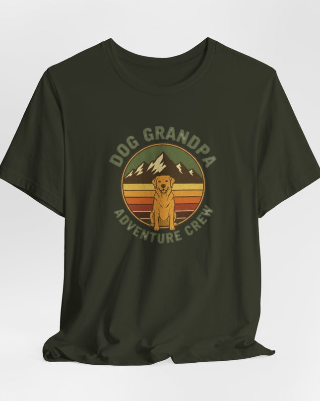 "Dog Grandpa Adventure Crew" Unisex Jersey Short Sleeve Tee