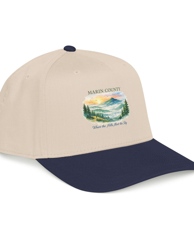 "Marin County, Where the Hills Meet the Sky" Mid Profile Baseball Cap
