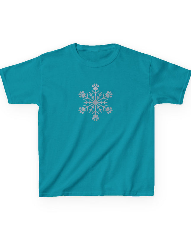 "Snowflake with Paws" Kids Heavy Cotton Tee