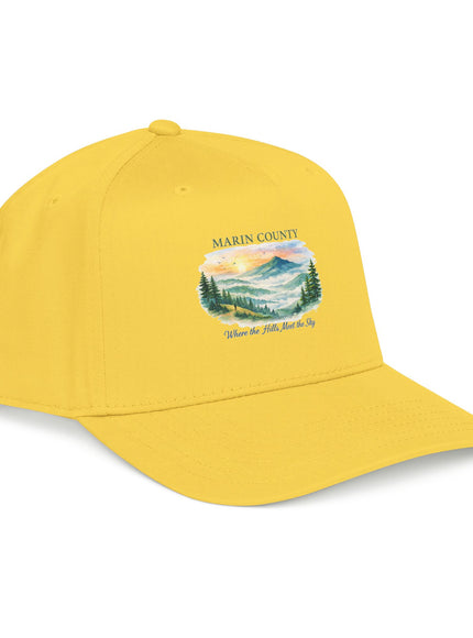 "Marin County, Where the Hills Meet the Sky" Mid Profile Baseball Cap